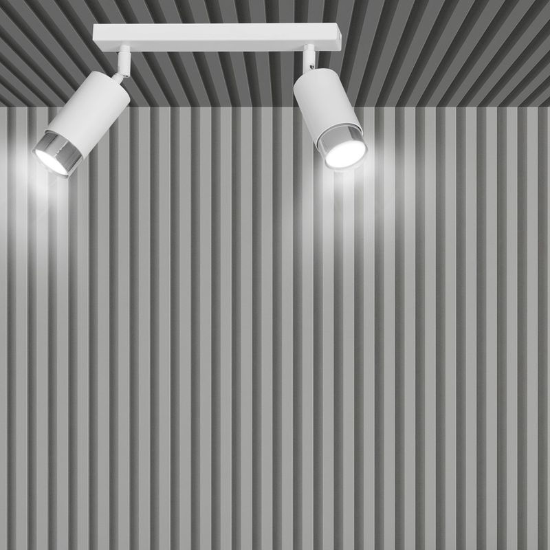 Emibig Lighting Taklampa HIRO 2 VIT/KROM