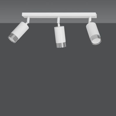 Emibig Lighting Taklampa HIRO 3 VIT/KROM
