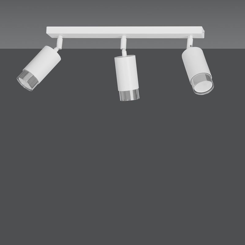 Emibig Lighting Taklampa HIRO 3 VIT/KROM