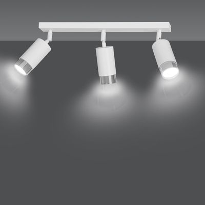 Emibig Lighting Taklampa HIRO 3 VIT/KROM