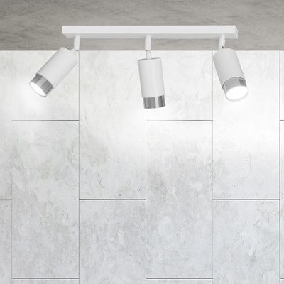 Emibig Lighting Taklampa HIRO 3 VIT/KROM