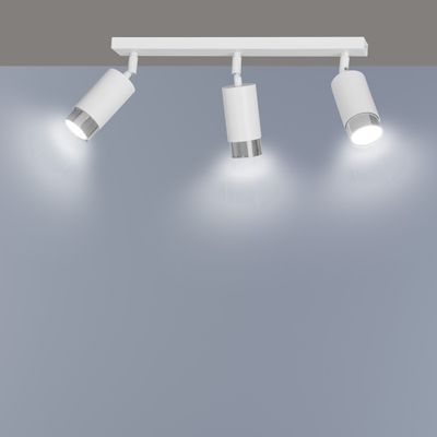 Emibig Lighting Taklampa HIRO 3 VIT/KROM