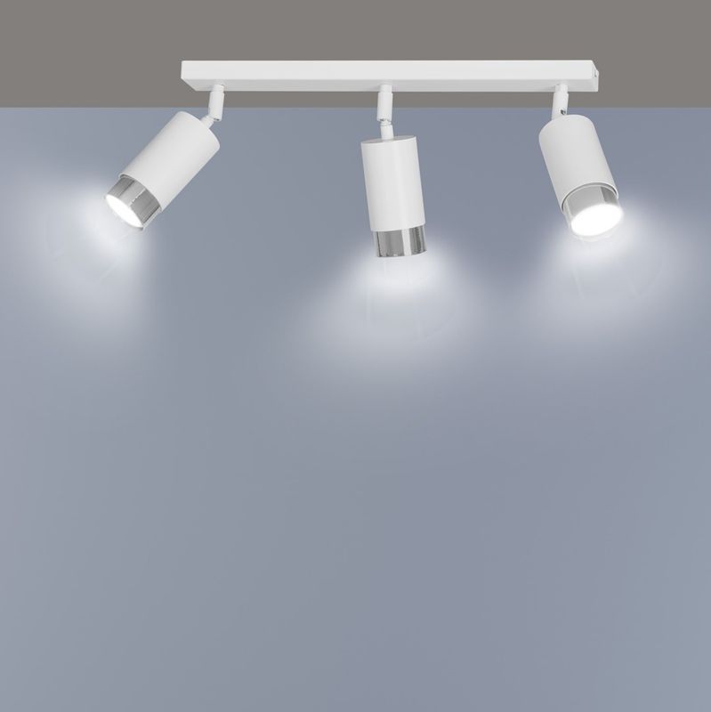 Emibig Lighting Taklampa HIRO 3 VIT/KROM
