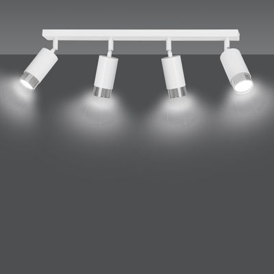 Emibig Lighting Taklampa HIRO 4 VIT/KROM