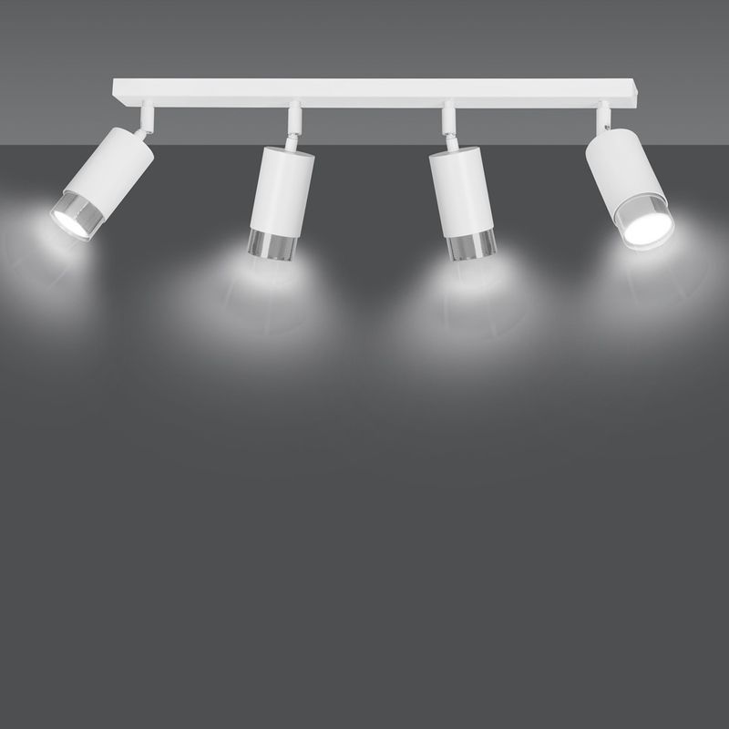 Emibig Lighting Taklampa HIRO 4 VIT/KROM