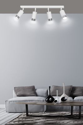 Emibig Lighting Taklampa HIRO 4 VIT/KROM