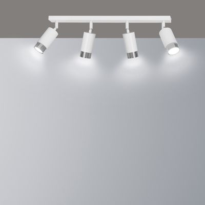 Emibig Lighting Taklampa HIRO 4 VIT/KROM