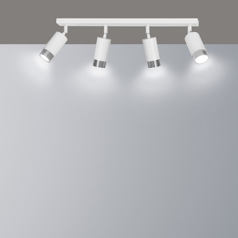 Emibig Lighting Taklampa HIRO 4 VIT/KROM