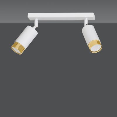 Emibig Lighting Taklampa HIRO 2 VIT/GULD