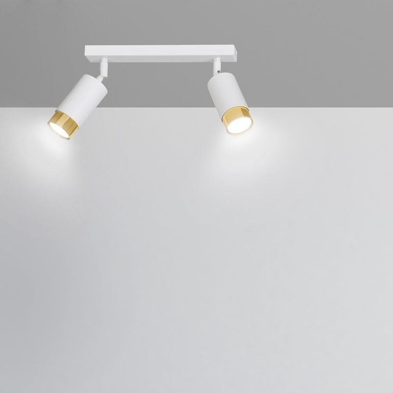 Emibig Lighting Taklampa HIRO 2 VIT/GULD