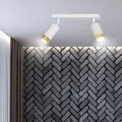 Emibig Lighting Taklampa HIRO 2 VIT/GULD