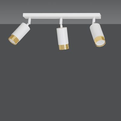 Emibig Lighting Taklampa HIRO 3 VIT/GULD