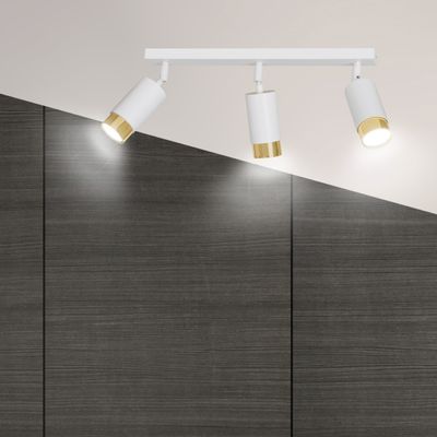 Emibig Lighting Taklampa HIRO 3 VIT/GULD