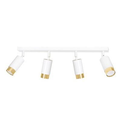 Emibig Lighting Taklampa HIRO 4 VIT/GULD