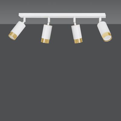 Emibig Lighting Taklampa HIRO 4 VIT/GULD