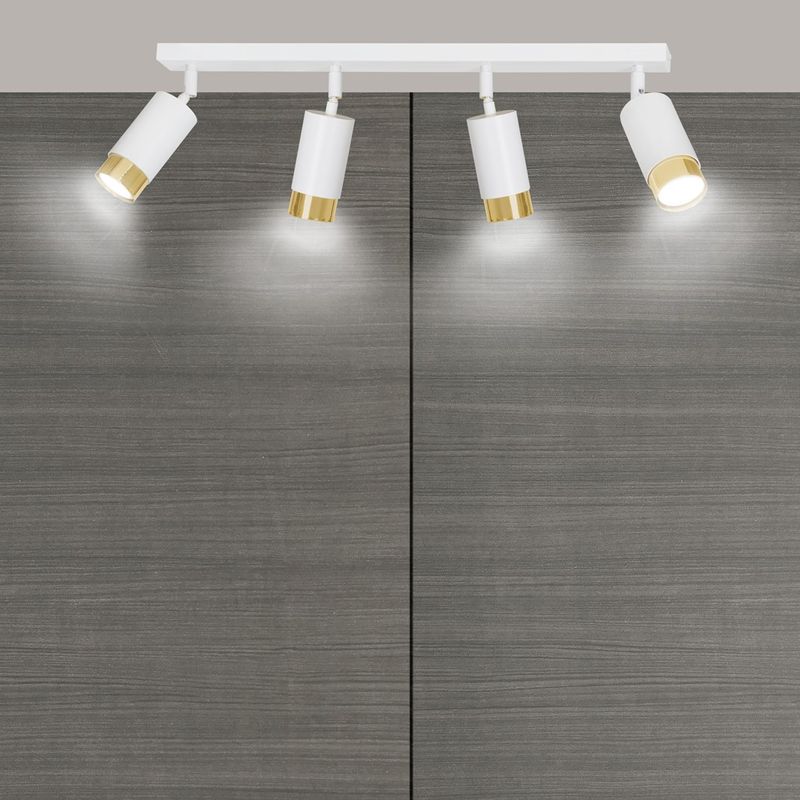 Emibig Lighting Taklampa HIRO 4 VIT/GULD