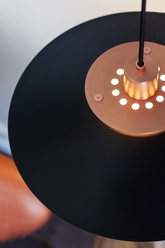 Halo Design RIVOLI Pendant Pendellampa Svart, Koppar Ø40 cm