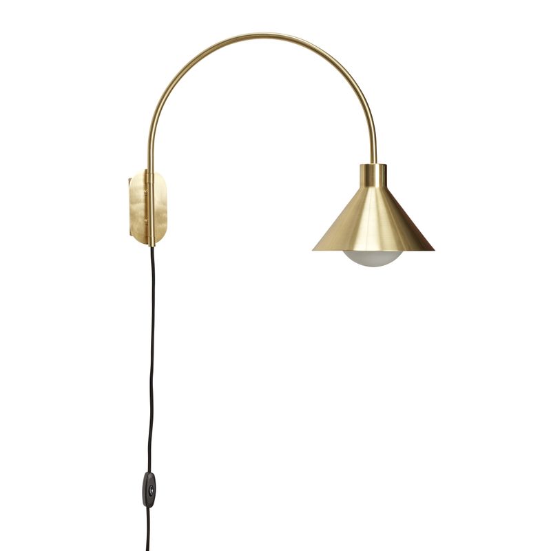 Hübsch Pipe Vägglampa Mässing