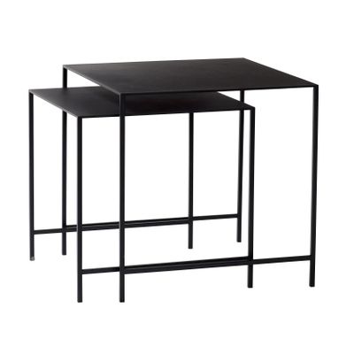 Hübsch Duo Sidobord Svart (set om 2)