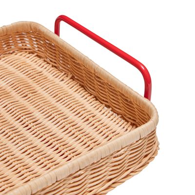 Hübsch Splint Bricka Röd/Natur