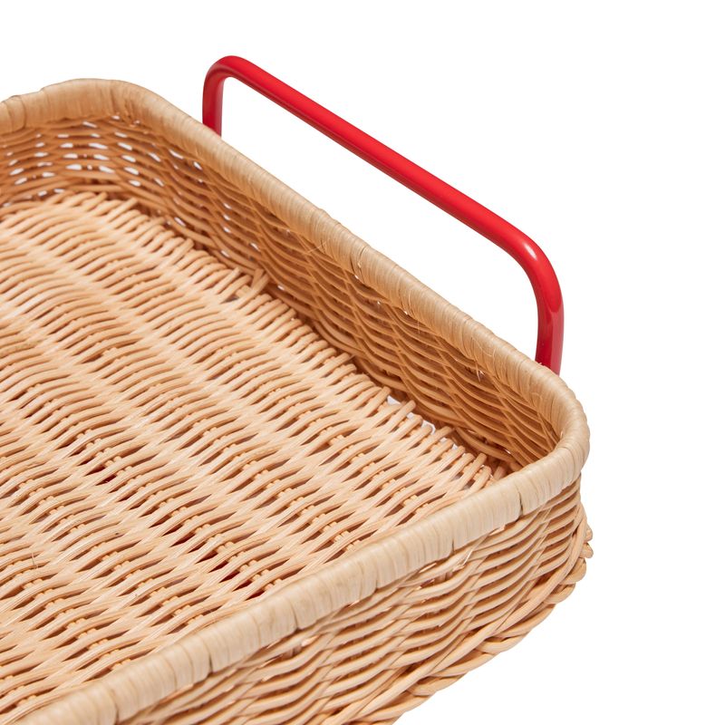 Hübsch Splint Bricka Röd/Natur