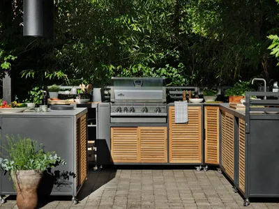 Brafab Fornax Stor Utekök Svart/Teak