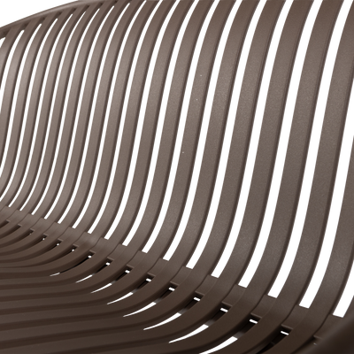 WOOOD Bruce Trädgårdsbänk 2-sits Polypropen/Metall Lila/Brun