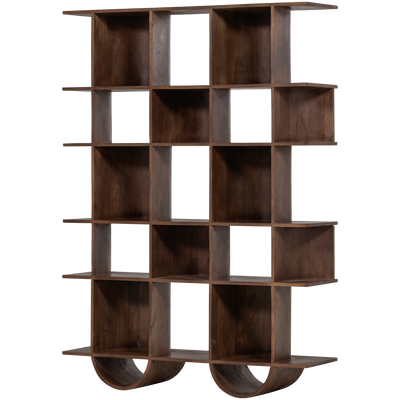 WOOOD Sinne Bokhylla Mangoträ Valnöt 180x130 cm