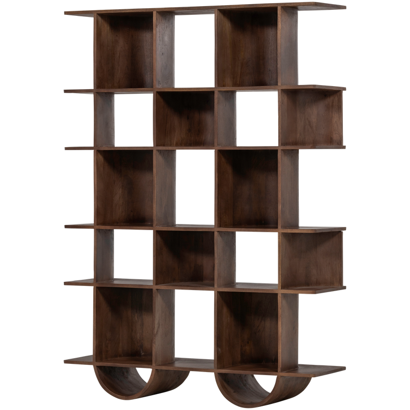 WOOOD Sinne Bokhylla Mangoträ Valnöt 180x130 cm