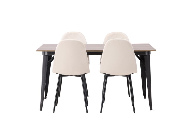 Venture Home Matgrupp Tempe med 4st matstolar Polar