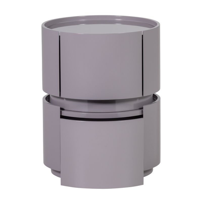 WOOOD Lunex Byrå/Nattduksbord Högblank Ljusgrå