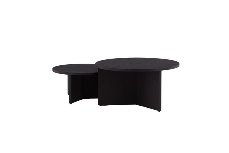 Venture Home Saltö Soffbord ⌀85 Svart + Soffbord ⌀65 Svart