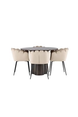 Venture Home Matgrupp Olivia med 4st matstolar Limhamn