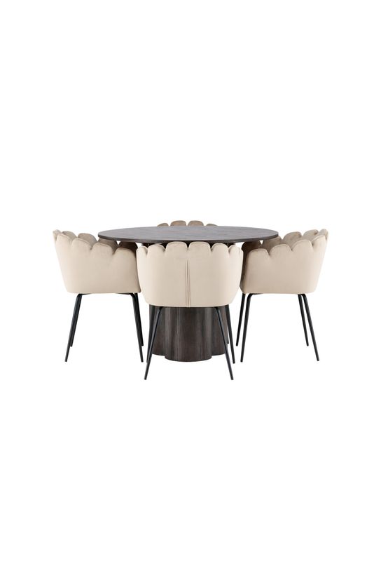 Venture Home Matgrupp Olivia med 4st matstolar Limhamn