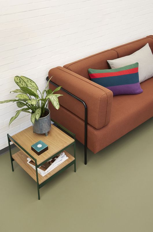 Hübsch Jaunty Sidobord Grön/Natur 43x43xh45cm