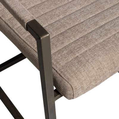 WOOOD Bas Matstol i Vävd Tyg Sand Melange 2 st