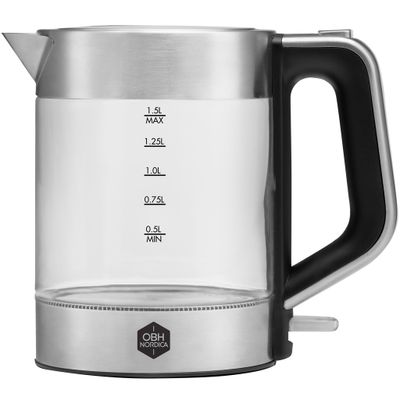 OBH Nordica Vattenkokare Venice glass kettle 1,5 l. cordless