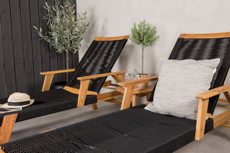 Venture Home Chania & Little John Sidobord ⌀40 Natur + Solstolar