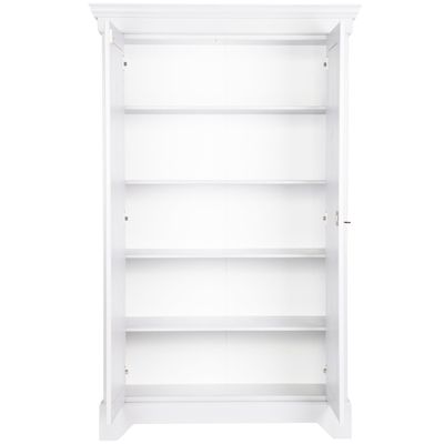 WOOOD Isabel Brocante Vitrinskåp i Vitmålad Furu