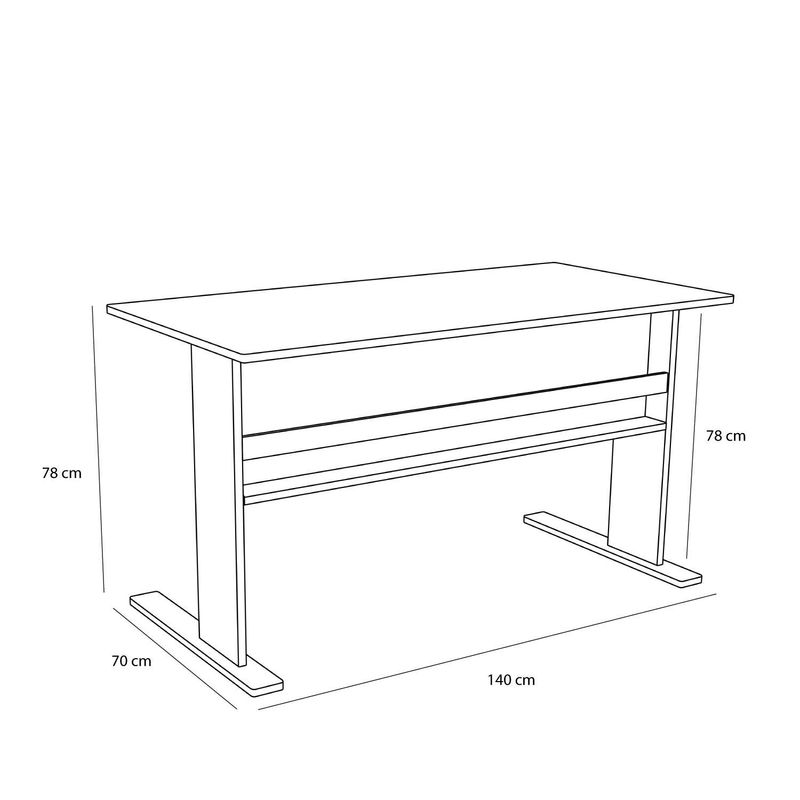 Hübsch Forma Skrivbord Natur 140x70xh78cm