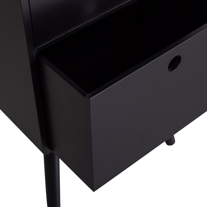 WOOOD Ozzy Sängbord Högt Svart Trä