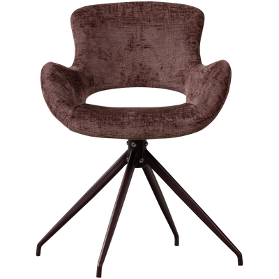 WOOOD Eliva Matstol i Lila Strukturvelvet - Set om 2