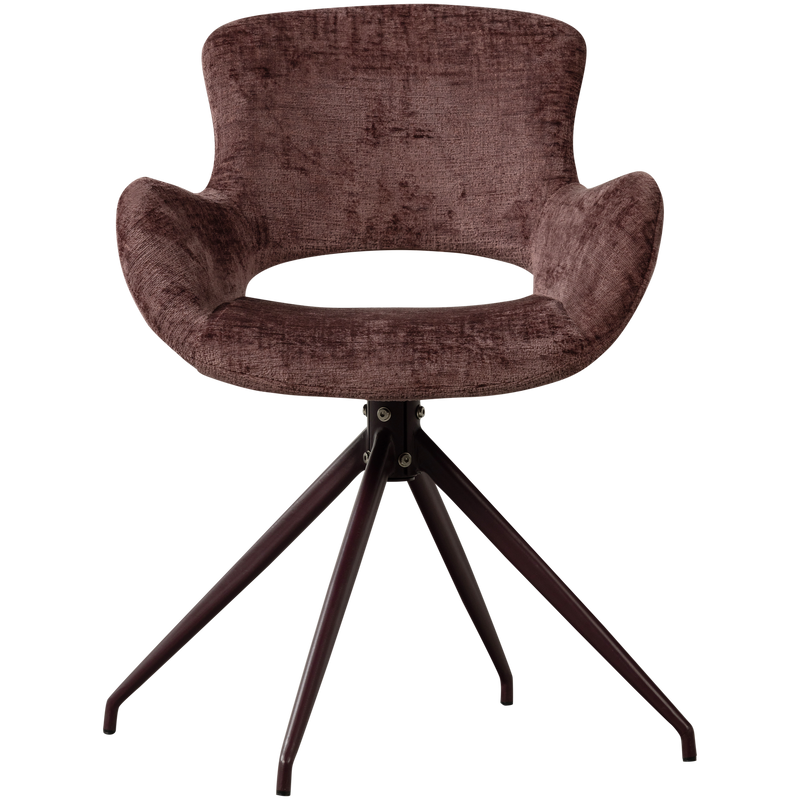 WOOOD Eliva Matstol i Lila Strukturvelvet - Set om 2