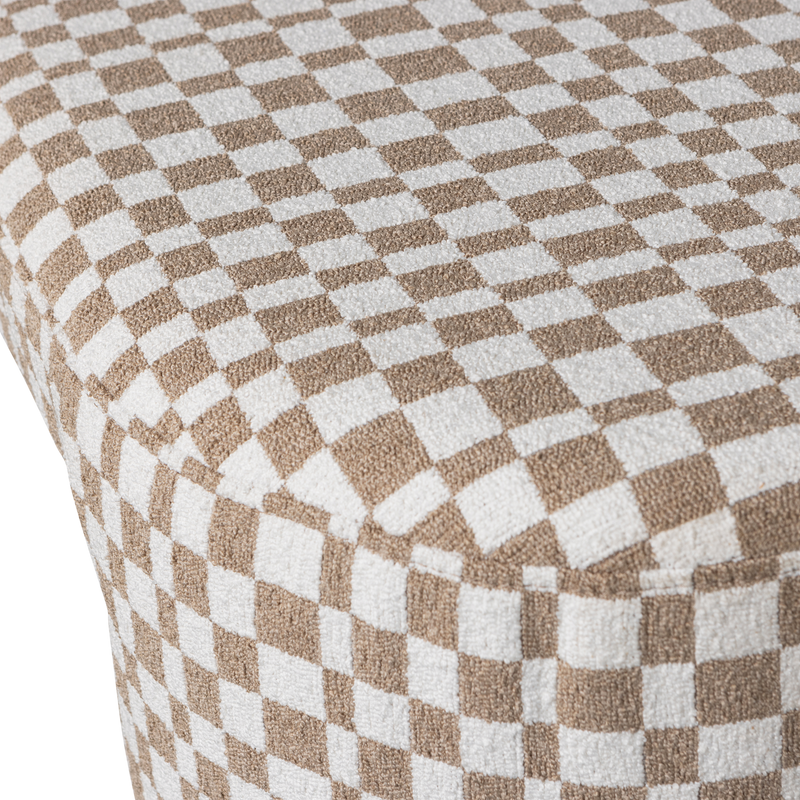 WOOOD Jacob Klädd Bänk i Schackrutigt Mönster Sand