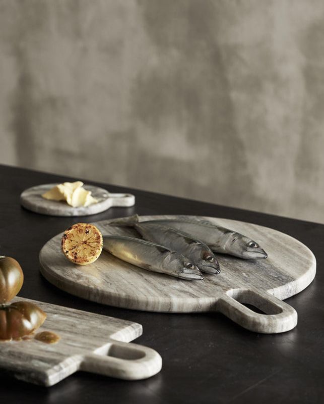 Rund Skärbräda Nordal PASILLA i Brun Marmor