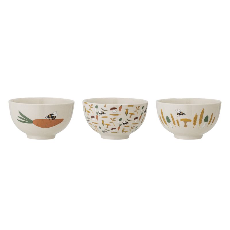 Bloomingville Mini Harvest Skål, Natur, Stengods - 6-pack