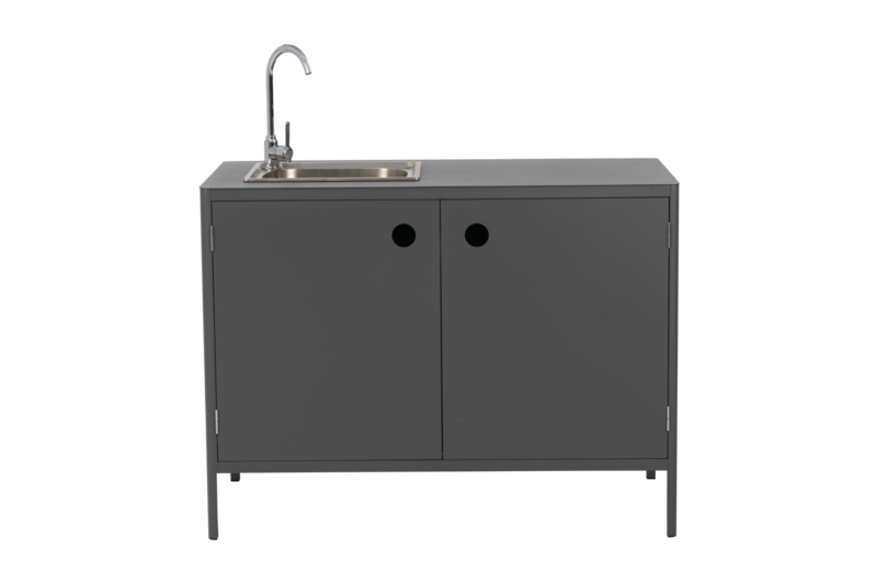 Brafab Kelia utekök med vask och kran Antracit