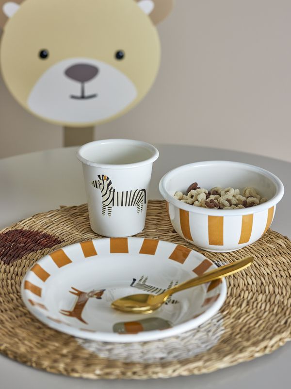 Bloomingville Mini Jesse Tableware Set, Orange, Iron - 4-pack