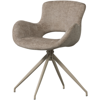 WOOOD ELIVA Matstol Struktur Sammet Sand - Set om 2