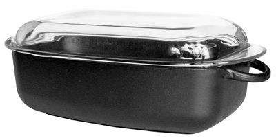 Ronneby Bruk, Oval Stekgryta Gjutjärn 4,5L – Med Glaslock
